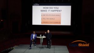 Two men giving a seminar about their company LegalShield | Brogan Video
